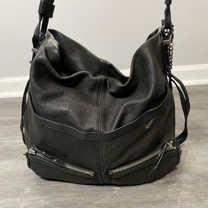 Vintage Olivia Harris Distressed Leather Hobo